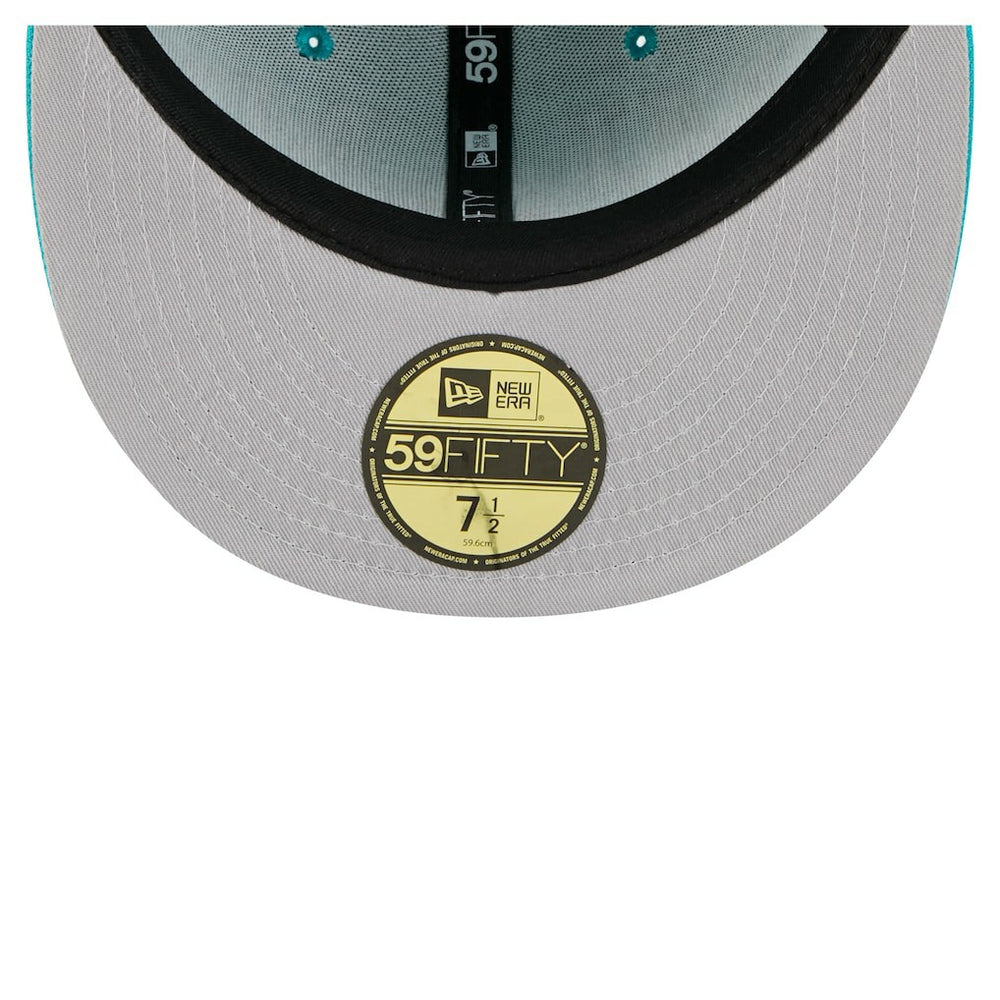 Miami Dolphins New Era Oversized 59FIFTY Fitted Hat - Aqua Hats