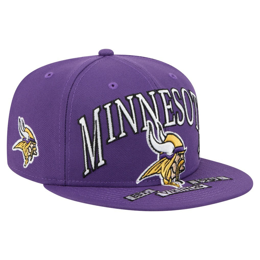 Minnesota Vikings New Era Oversized 59FIFTY Fitted Hat - Purple Hats