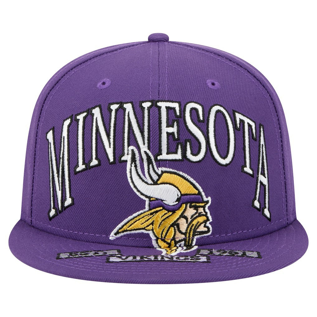 Minnesota Vikings New Era Oversized 59FIFTY Fitted Hat - Purple Hats