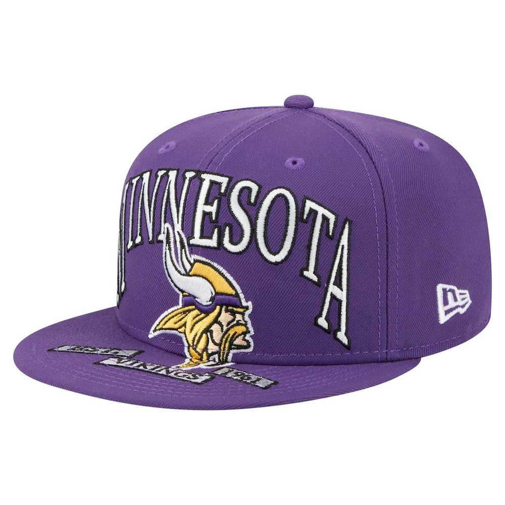 Minnesota Vikings New Era Oversized 59FIFTY Fitted Hat - Purple Hats