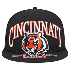 Cincinnati Bengals New Era Head Oversized 59FIFTY Fitted Hat - Black Hats