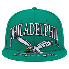 Philadelphia Eagles New Era Throwback Oversized 59FIFTY Fitted Hat - Kelly Green Hats