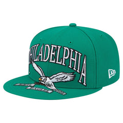 Philadelphia Eagles New Era Throwback Oversized 59FIFTY Fitted Hat - Kelly Green Hats