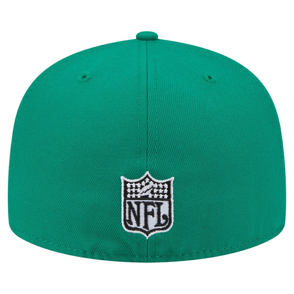 Philadelphia Eagles New Era Throwback Oversized 59FIFTY Fitted Hat - Kelly Green Hats