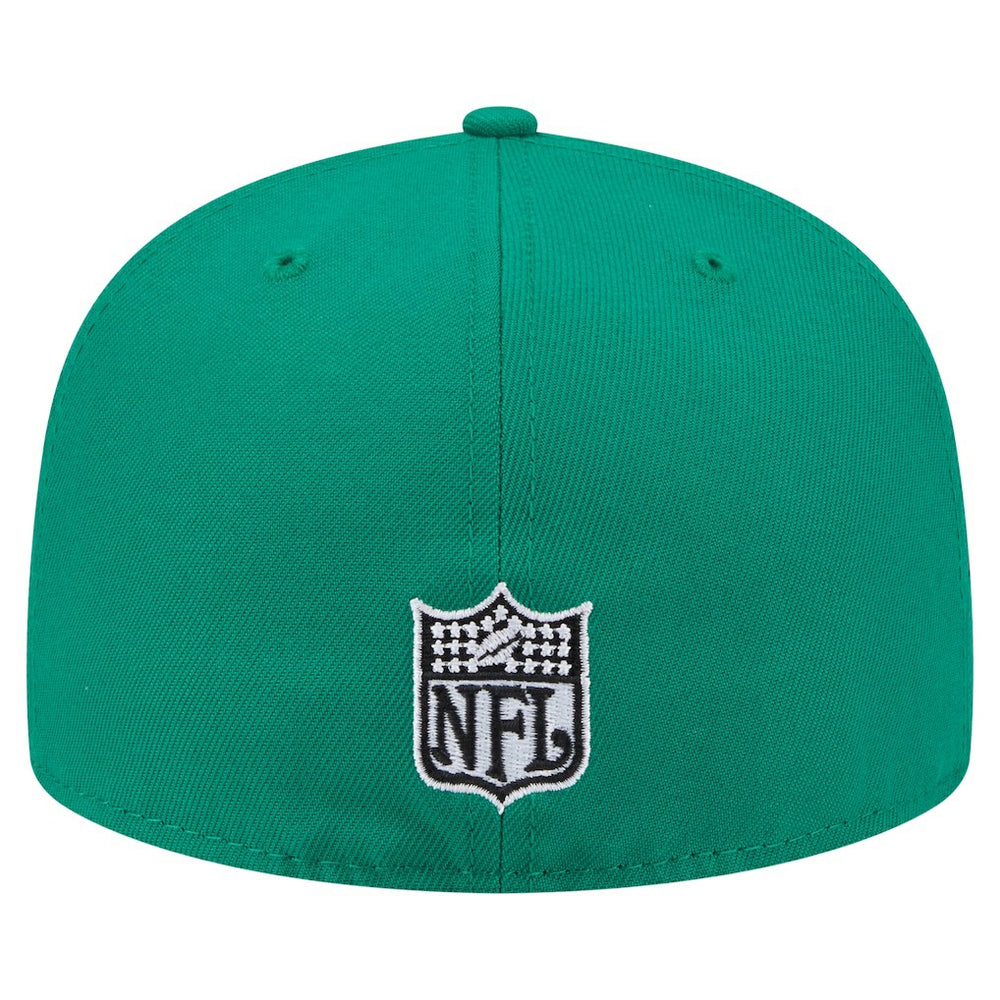 Philadelphia Eagles New Era Throwback Oversized 59FIFTY Fitted Hat - Kelly Green Hats