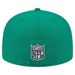 Philadelphia Eagles New Era Throwback Oversized 59FIFTY Fitted Hat - Kelly Green Hats