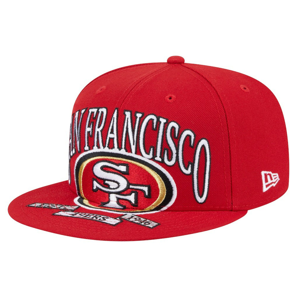 San Francisco 49ers New Era Oversized 59FIFTY Fitted Hat - Scarlet Hats
