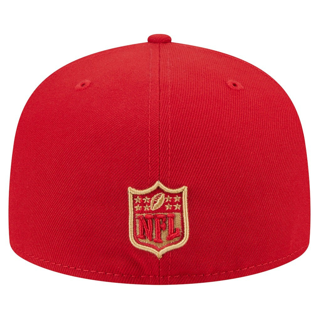 San Francisco 49ers New Era Oversized 59FIFTY Fitted Hat - Scarlet Hats