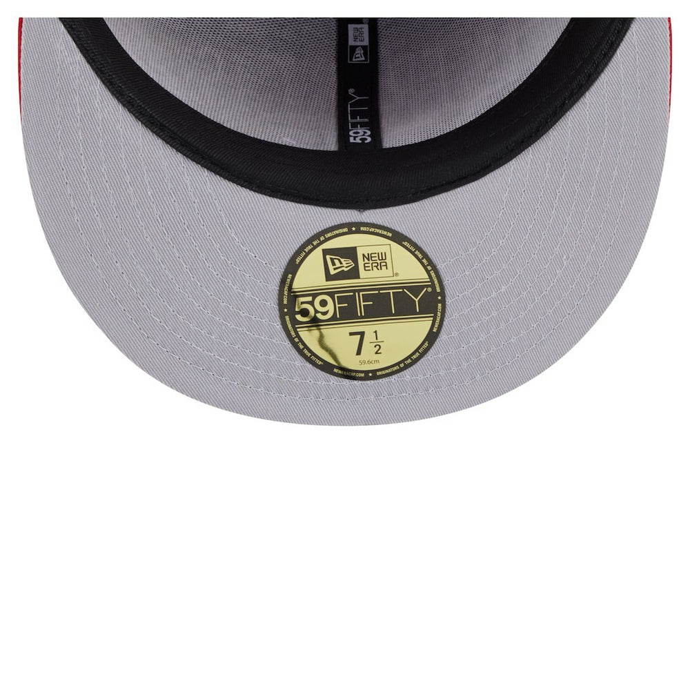 San Francisco 49ers New Era Oversized 59FIFTY Fitted Hat - Scarlet Hats