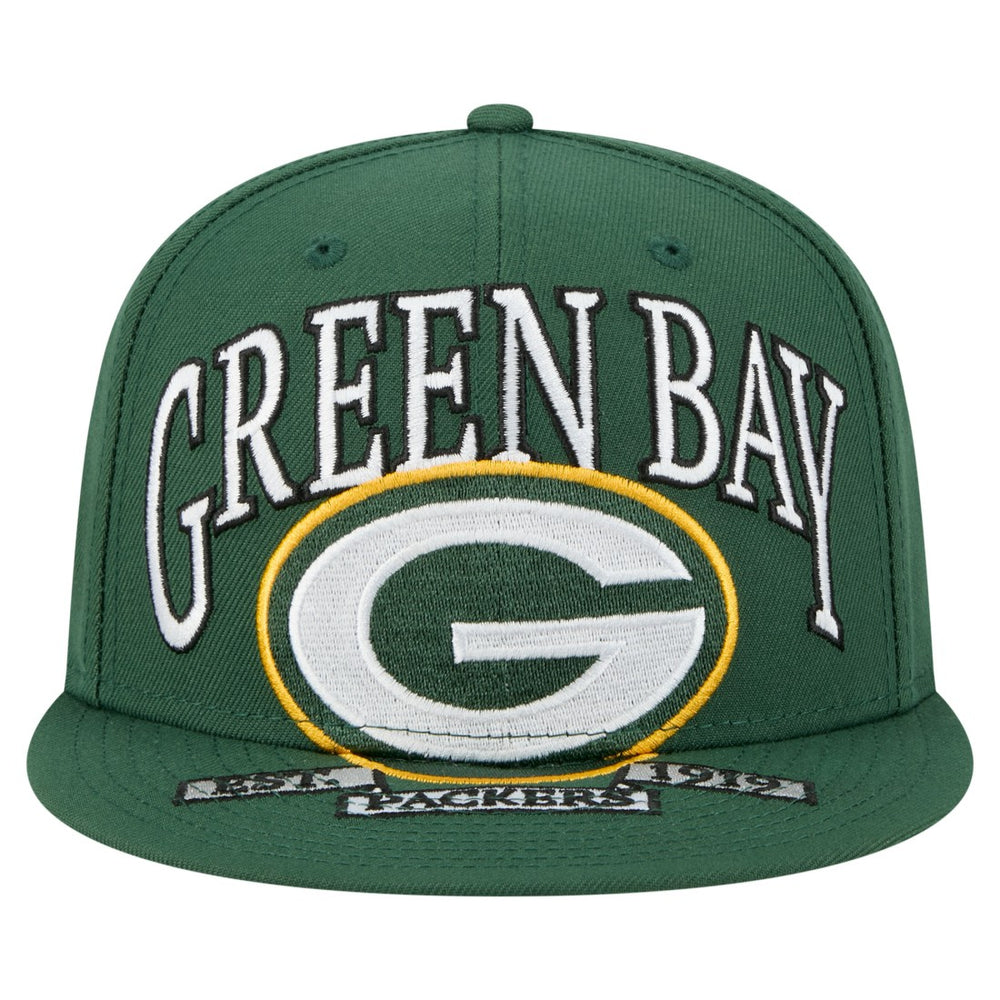 Green Bay Packers New Era Oversized 59FIFTY Fitted Hat - Green Hats