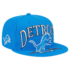 Detroit Lions New Era Oversized 59FIFTY Fitted Hat - Blue Hats