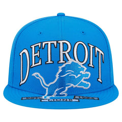 Detroit Lions New Era Oversized 59FIFTY Fitted Hat - Blue Hats