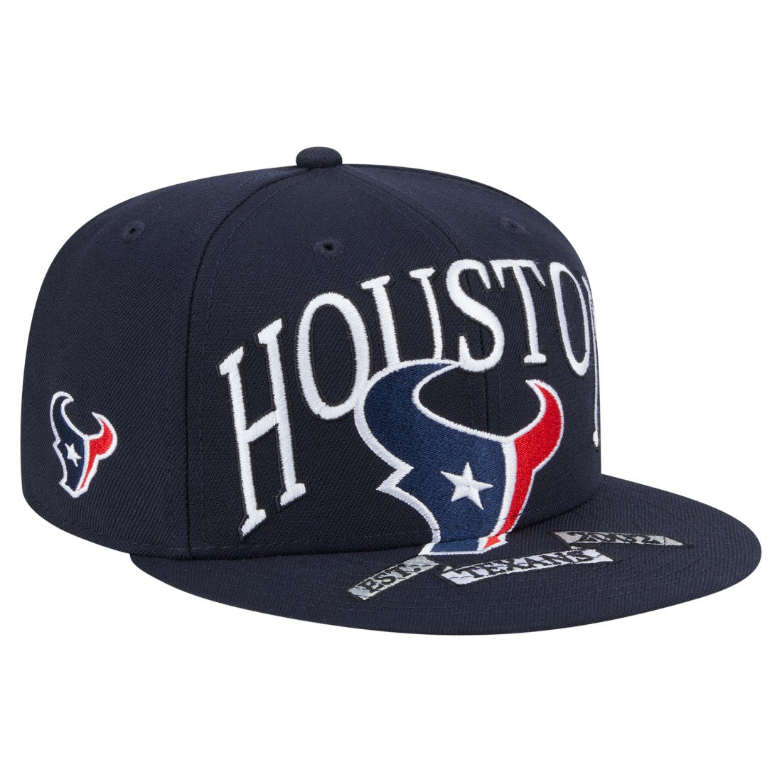 Houston Texans New Era Oversized 59FIFTY Fitted Hat - Navy Hats