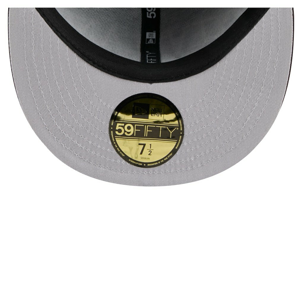 Cleveland Browns New Era Throwback Oversized 59FIFTY Fitted Hat - Brown Hats