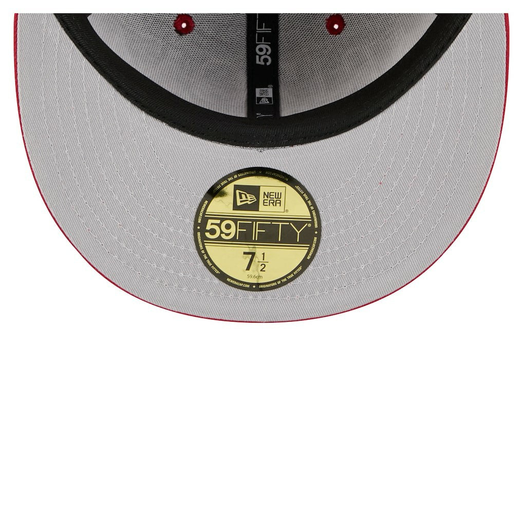 Arizona Cardinals New Era Oversized 59FIFTY Fitted Hat - Cardinal Hats