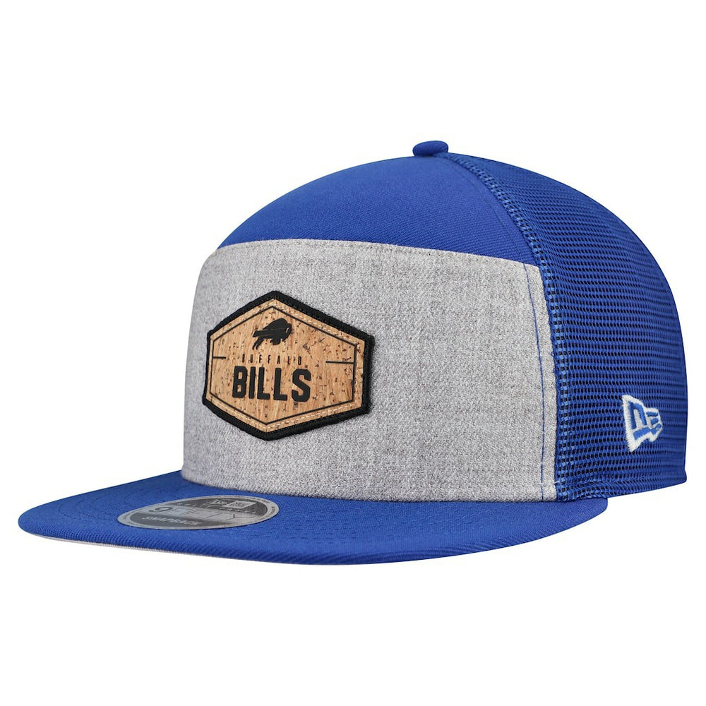 Buffalo Bills New Era Cork Split Panel 9FIFTY Trucker Snapback Hat - Gray/Royal Hats