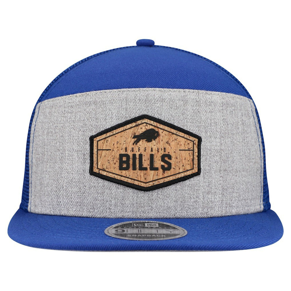 Buffalo Bills New Era Cork Split Panel 9FIFTY Trucker Snapback Hat - Gray/Royal Hats