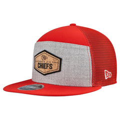 Kansas City Chiefs New Era Cork Split Panel 9FIFTY Trucker Snapback Hat - Gray/Red Hats