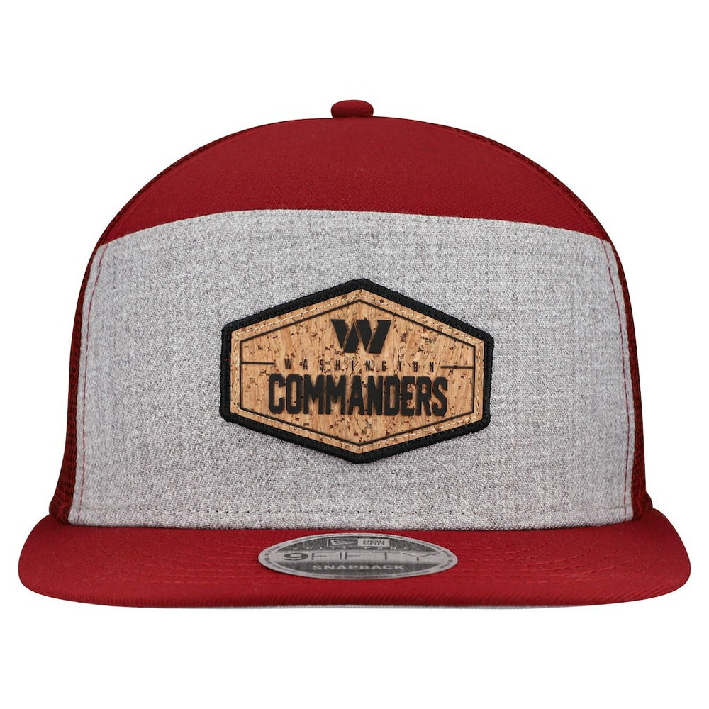 Washington Commanders New Era Cork Split Panel 9FIFTY Trucker Snapback Hat - Gray/Burgundy Hats