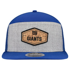 New York Giants New Era Cork Split Panel 9FIFTY Trucker Snapback Hat - Gray/Royal Hats