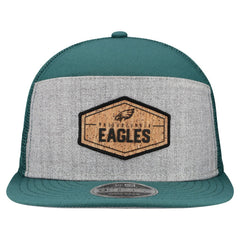 Philadelphia Eagles New Era Cork Split Panel 9FIFTY Trucker Snapback Hat - Gray/Midnight Green Hats