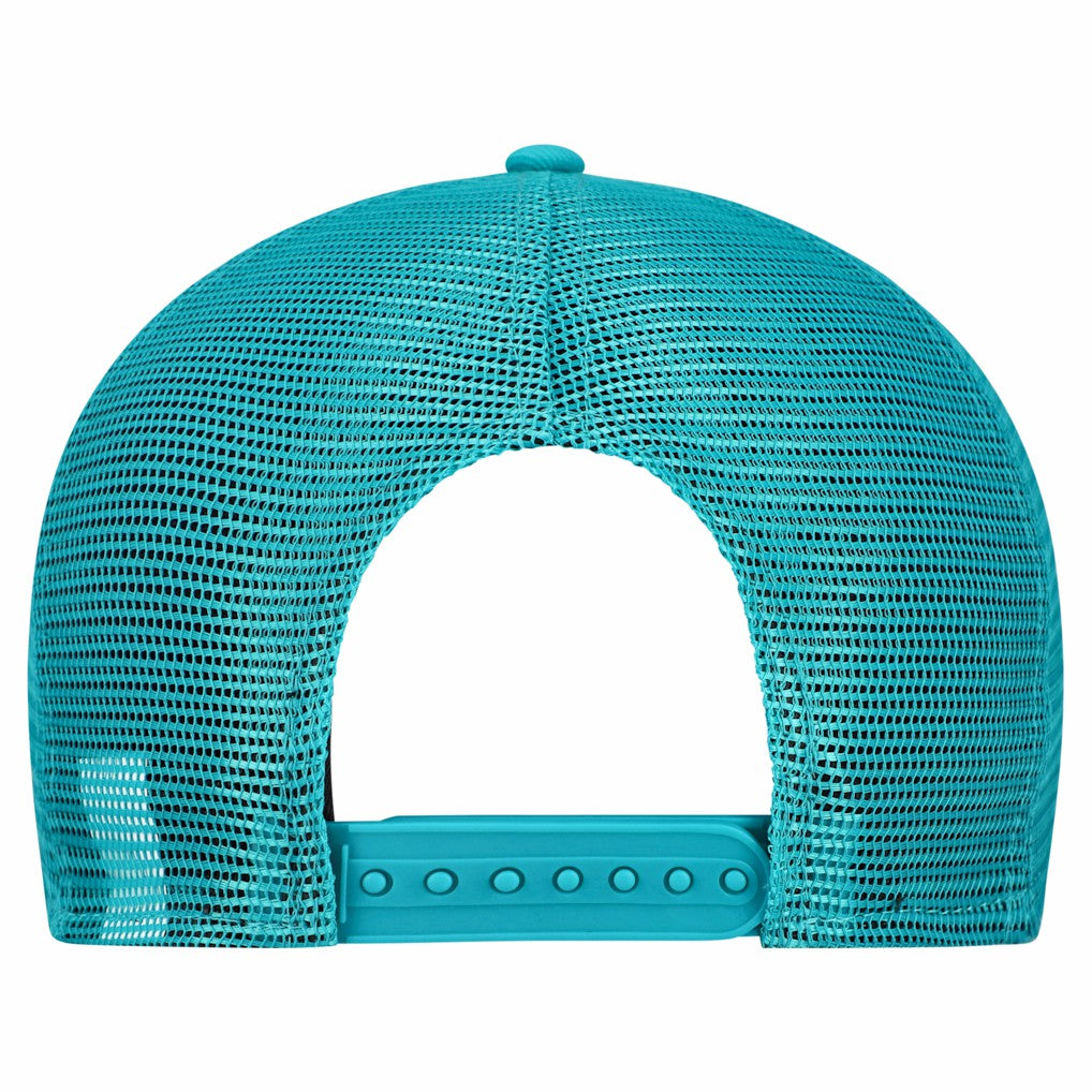 Miami Dolphins New Era Cork Split Panel 9FIFTY Trucker Snapback Hat - Gray/Aqua Hats