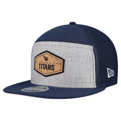 Tennessee Titans New Era Cork Split Panel 9FIFTY Trucker Snapback Hat - Gray/Navy Hats