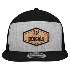 Cincinnati Bengals New Era Cork Split Panel 9FIFTY Trucker Snapback Hat - Gray/Black Hats