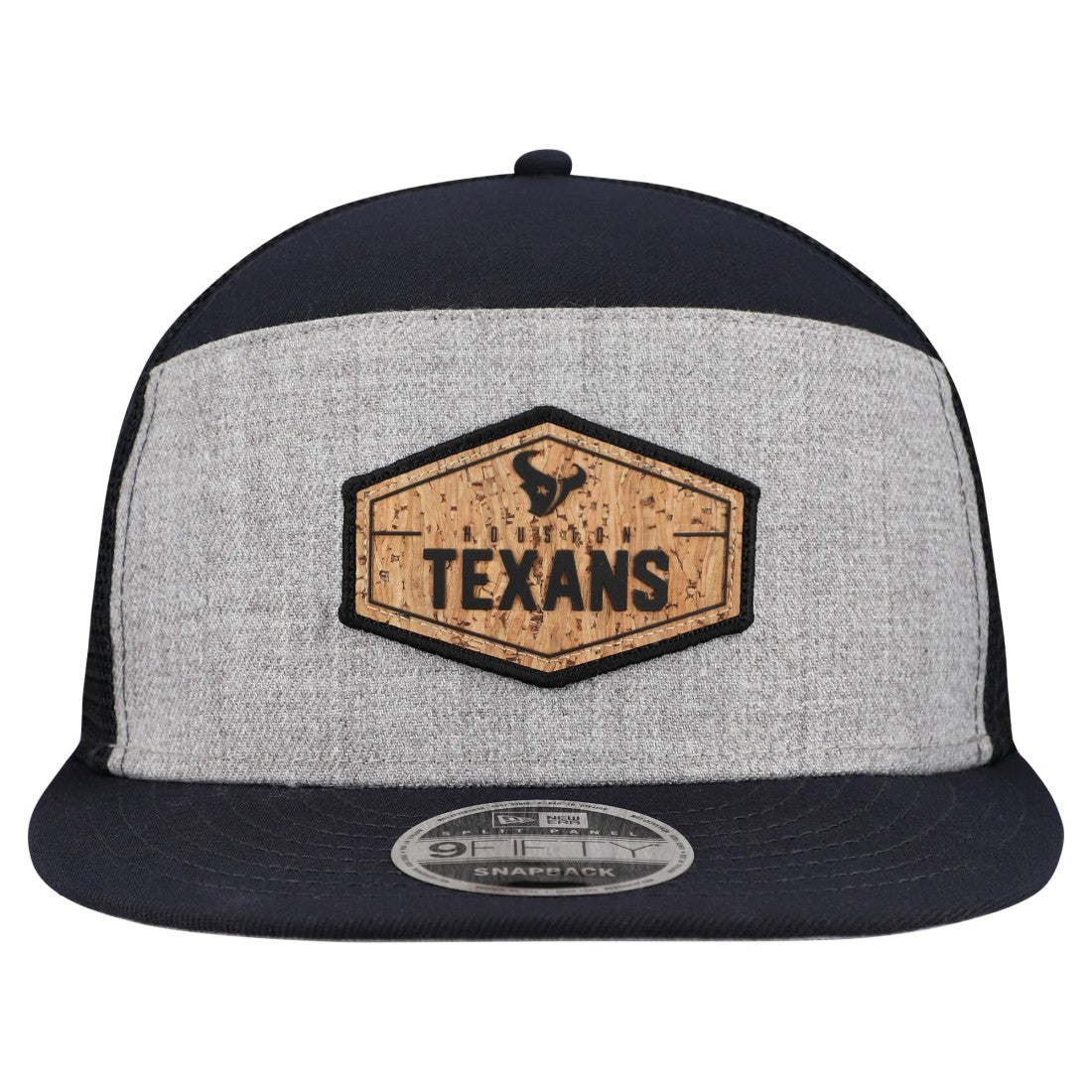 Houston Texans New Era Cork Split Panel 9FIFTY Trucker Snapback Hat - Gray/Navy Hats