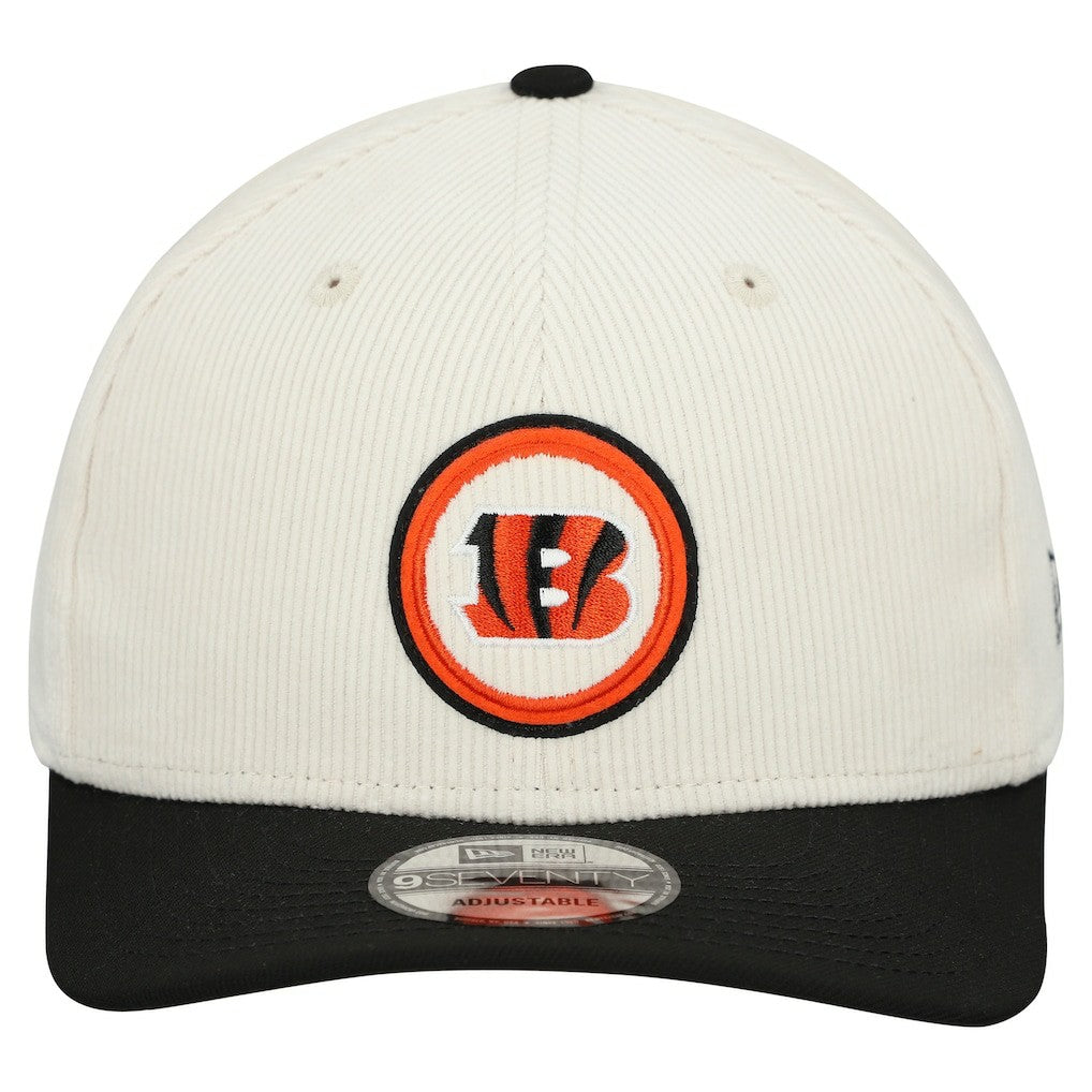 Cincinnati Bengals New Era Loyal Corduroy 9SEVENTY Adjustable Hat - Stone Hats
