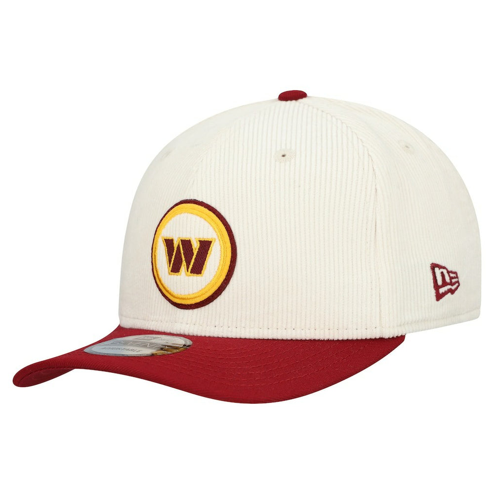 Washington Commanders New Era Loyal Corduroy 9SEVENTY Adjustable Hat - Stone Hats
