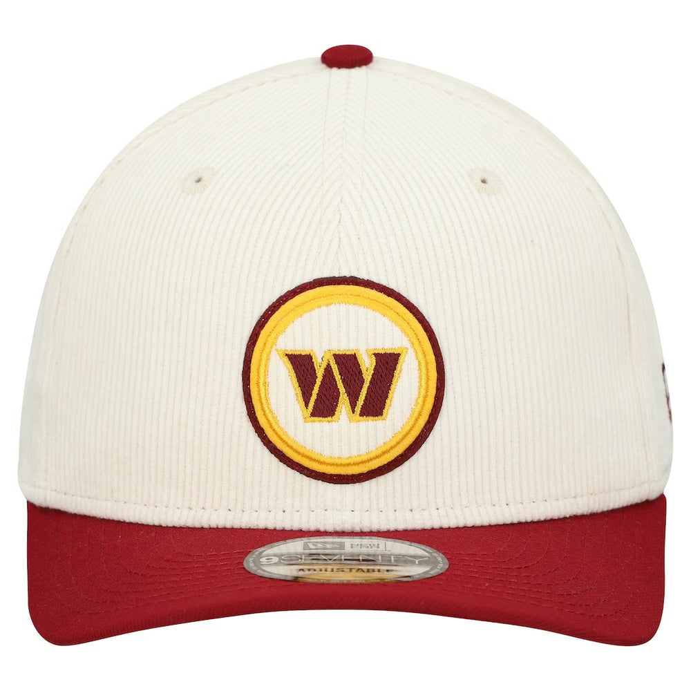 Washington Commanders New Era Loyal Corduroy 9SEVENTY Adjustable Hat - Stone Hats