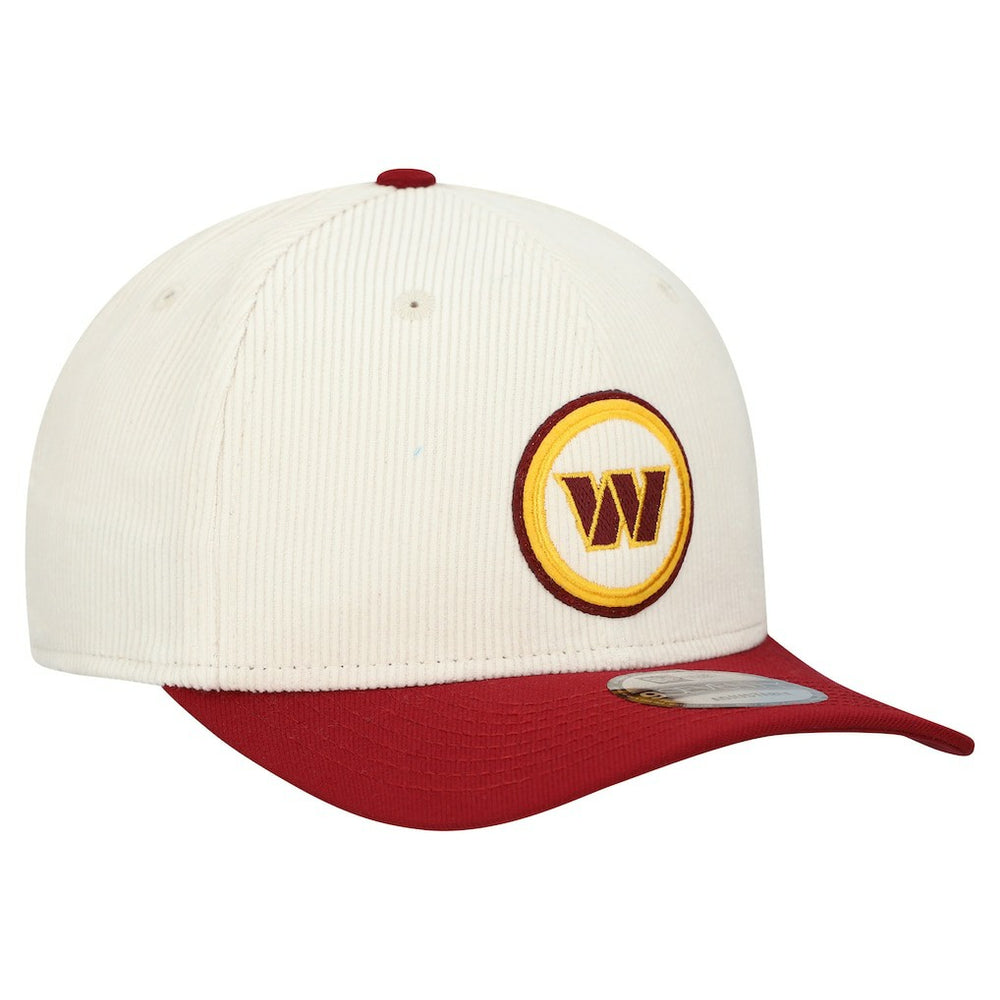 Washington Commanders New Era Loyal Corduroy 9SEVENTY Adjustable Hat - Stone Hats