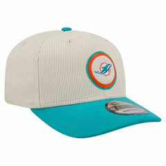 Miami Dolphins New Era Loyal Corduroy 9SEVENTY Adjustable Hat - Stone Hats