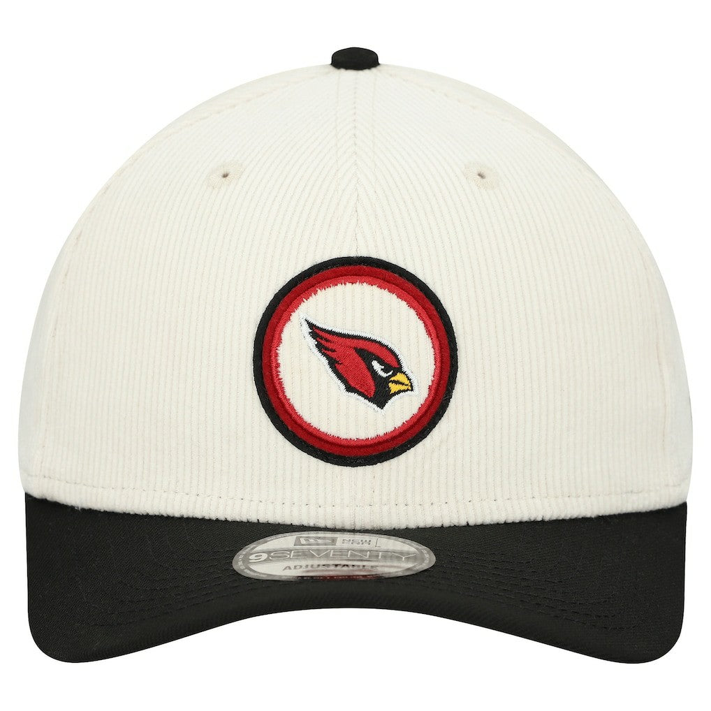 Arizona Cardinals New Era Loyal Corduroy 9SEVENTY Adjustable Hat - Stone Hats