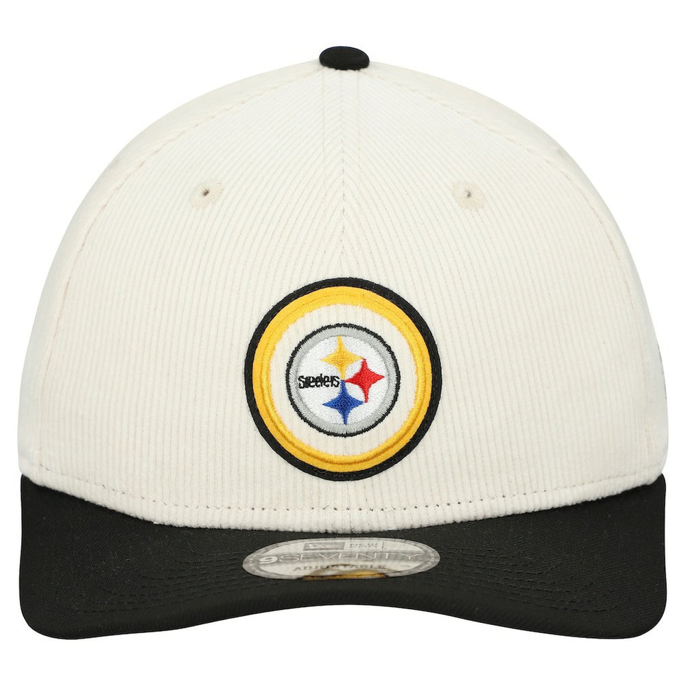 Pittsburgh Steelers New Era Loyal Corduroy 9SEVENTY Adjustable Hat - Stone Hats