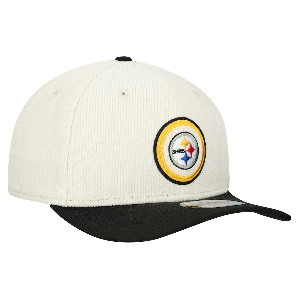 Pittsburgh Steelers New Era Loyal Corduroy 9SEVENTY Adjustable Hat - Stone Hats