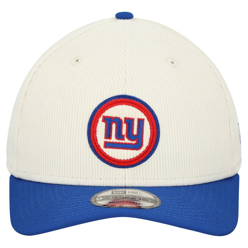 New York Giants New Era Loyal Corduroy 9SEVENTY Adjustable Hat - Stone Hats
