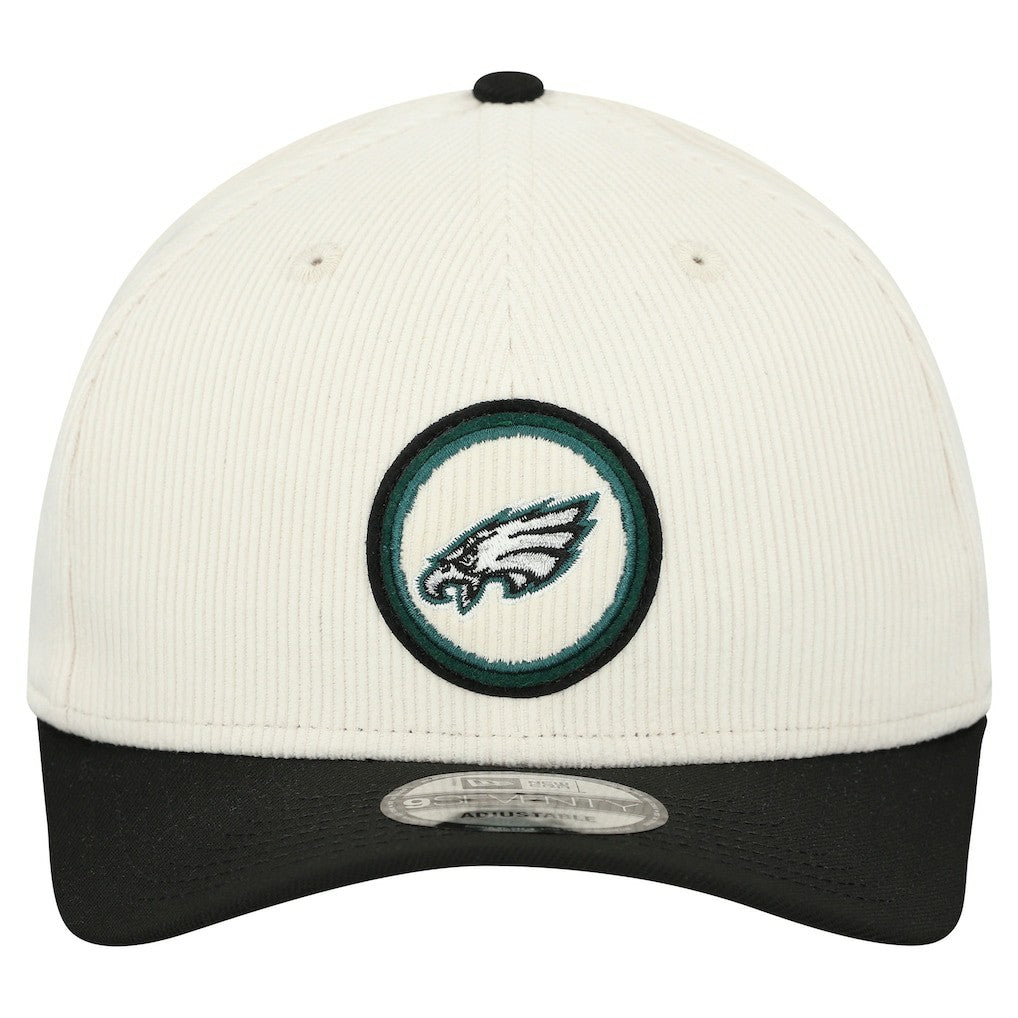 Philadelphia Eagles New Era Loyal Corduroy 9SEVENTY Adjustable Hat - Stone Hats