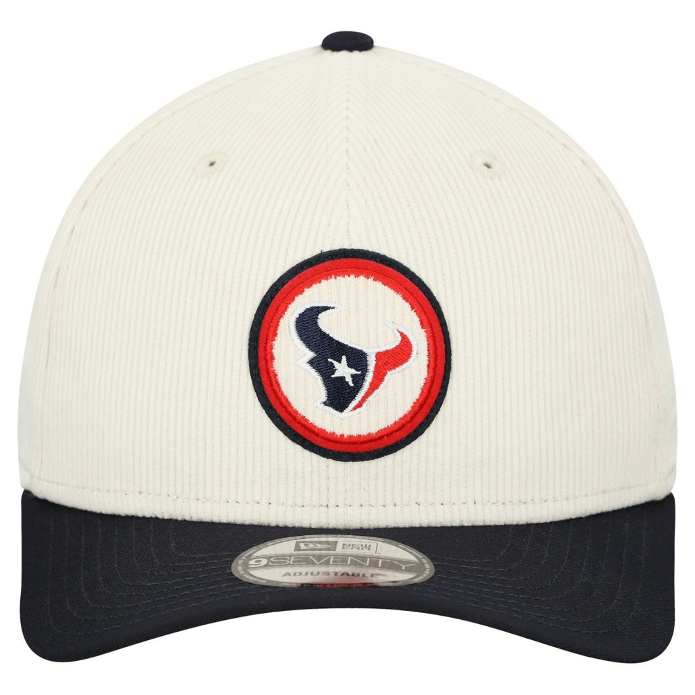 Houston Texans New Era Loyal Corduroy 9SEVENTY Adjustable Hat - Stone Hats
