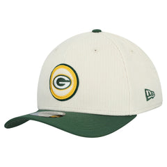 Green Bay Packers New Era Loyal Corduroy 9SEVENTY Adjustable Hat - Stone Hats
