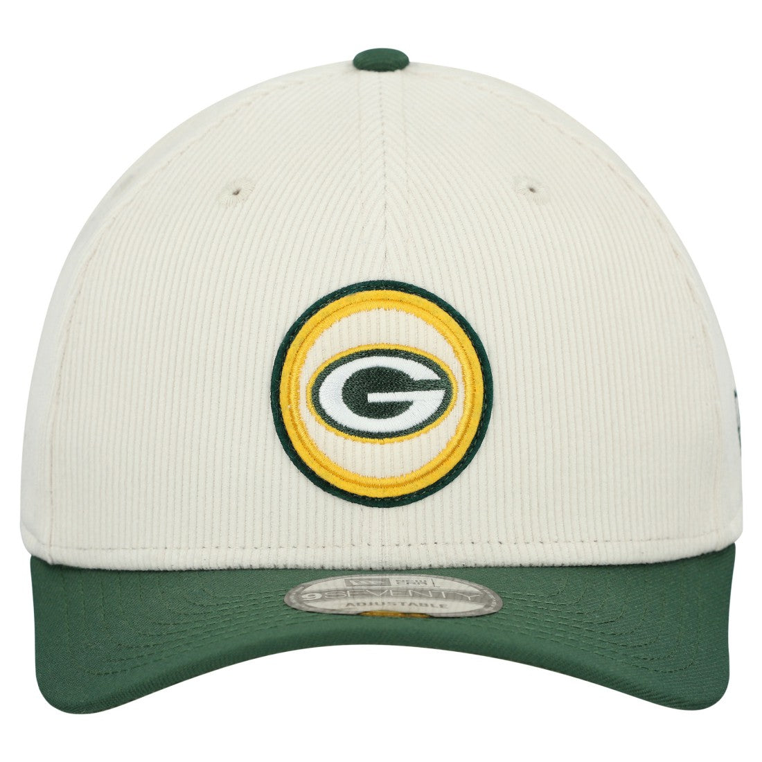 Green Bay Packers New Era Loyal Corduroy 9SEVENTY Adjustable Hat - Stone Hats