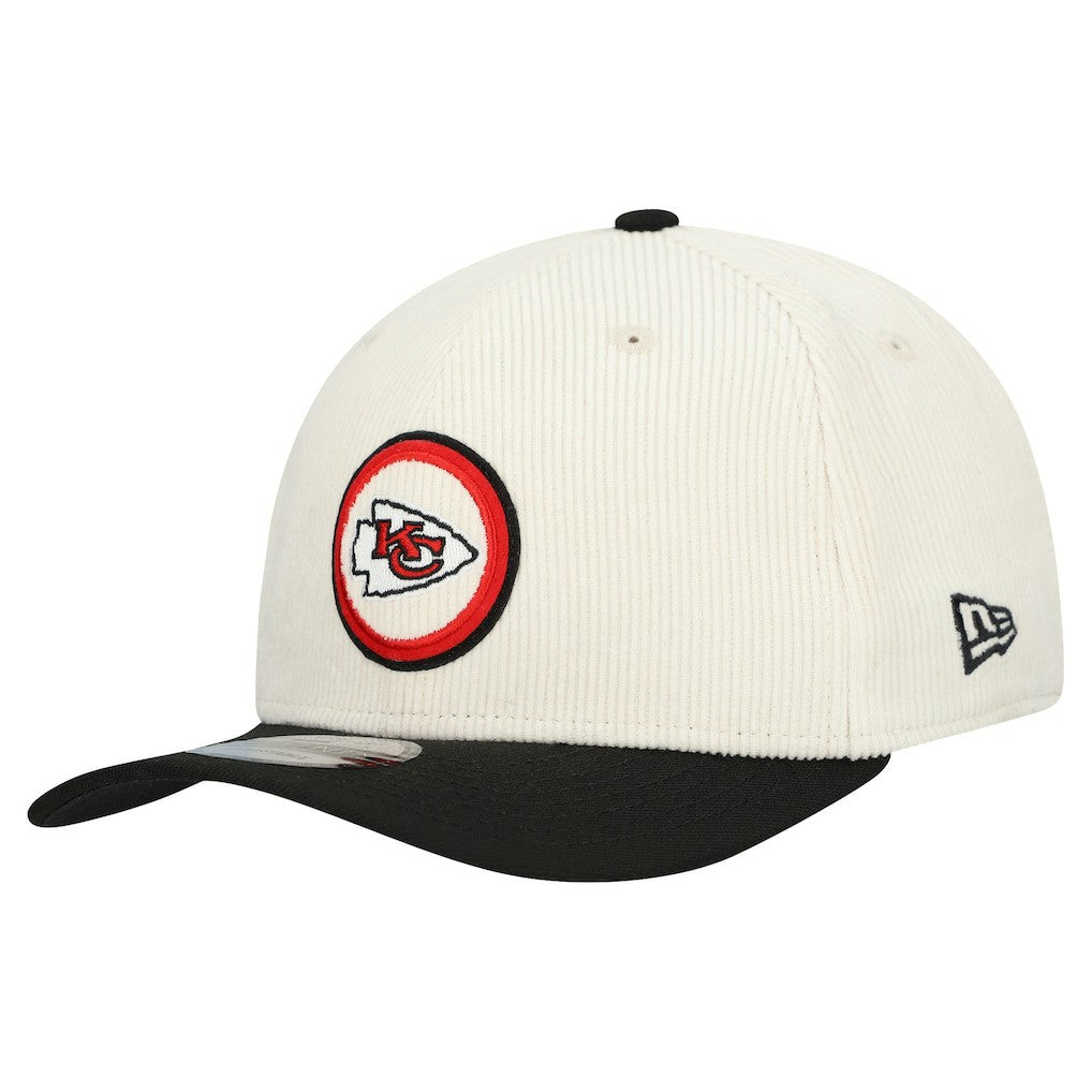 Kansas City Chiefs New Era Loyal Corduroy 9SEVENTY Adjustable Hat - Stone Hats