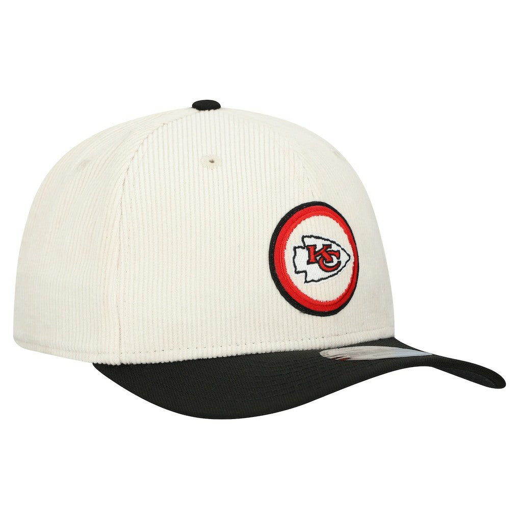 Kansas City Chiefs New Era Loyal Corduroy 9SEVENTY Adjustable Hat - Stone Hats
