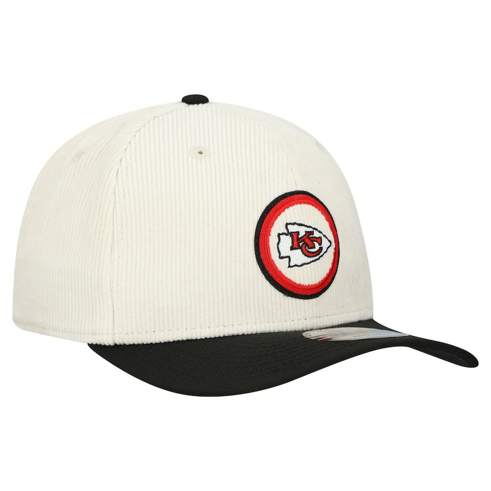 Kansas City Chiefs New Era Loyal Corduroy 9SEVENTY Adjustable Hat - Stone Hats