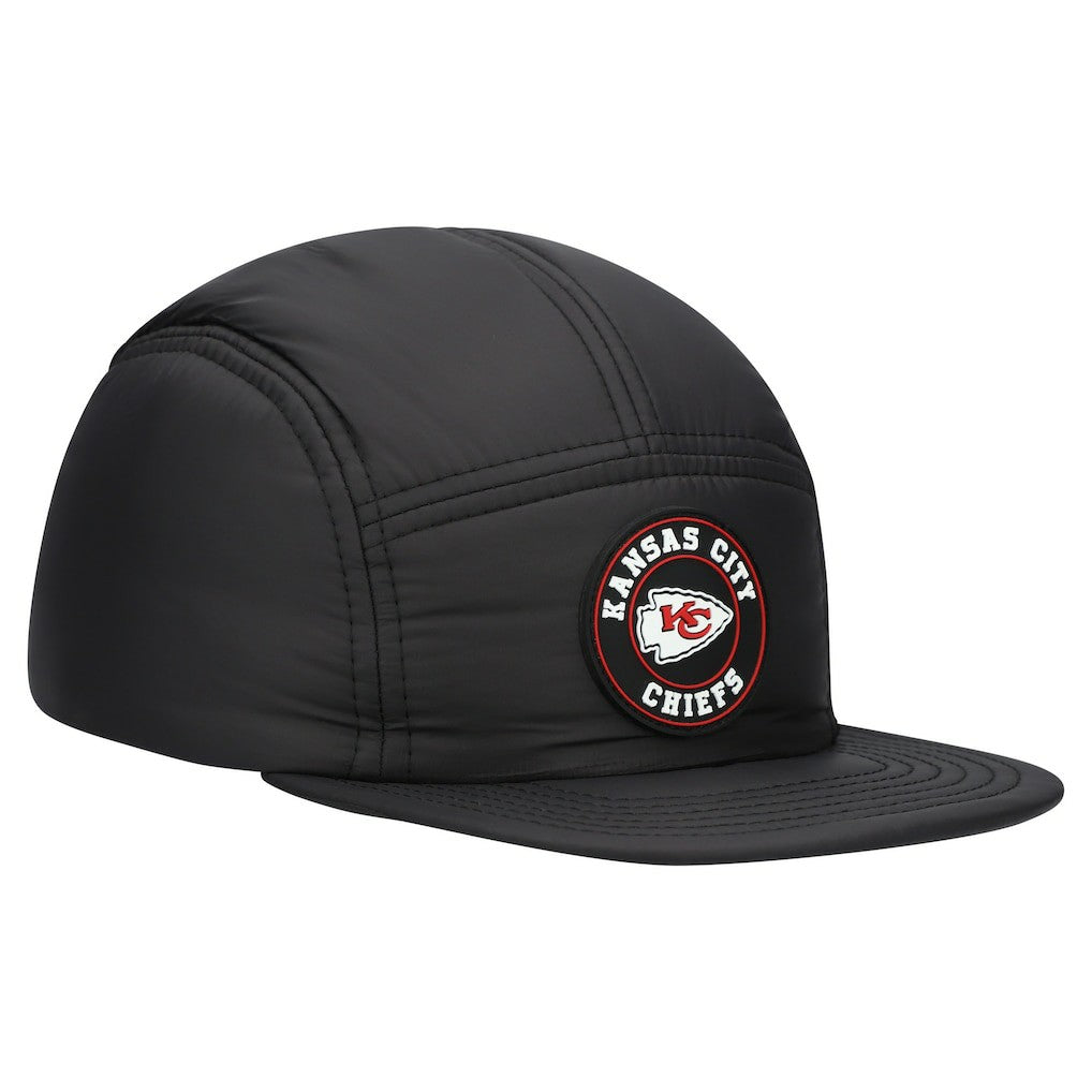 Kansas City Chiefs New Era Quilted Camper Adjustable Hat - Black Hats