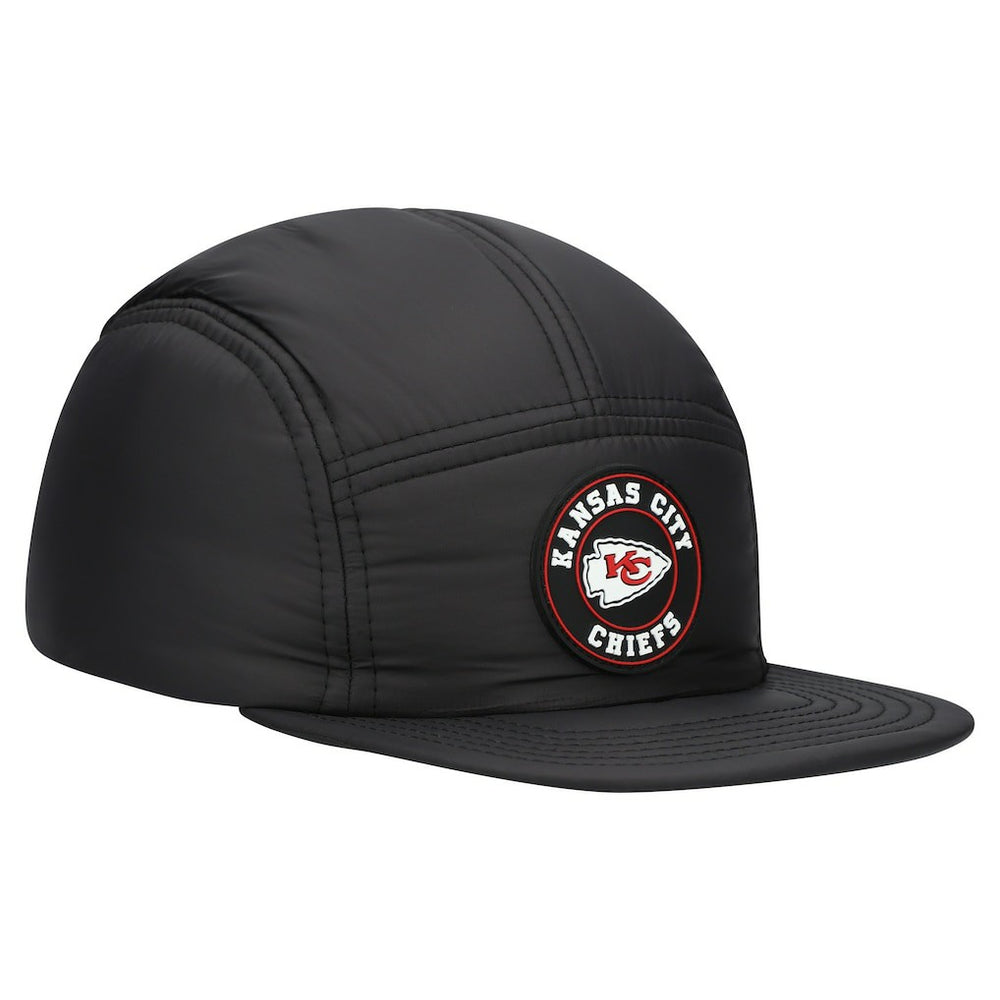 Kansas City Chiefs New Era Quilted Camper Adjustable Hat - Black Hats
