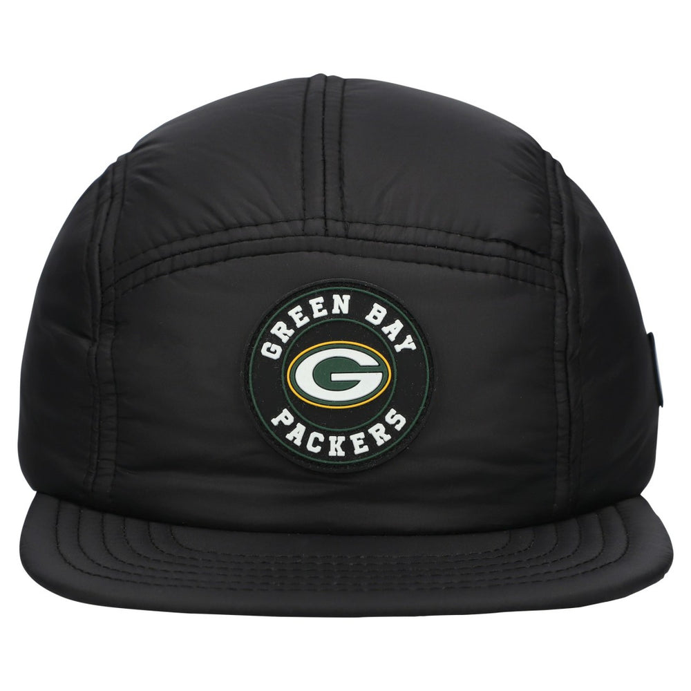Green Bay Packers New Era Quilted Camper Adjustable Hat - Black Hats