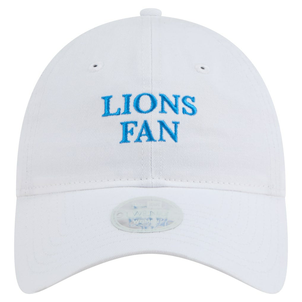 Detroit Lions New Era Women's Team Fan 9TWENTY Adjustable Hat - White Hats