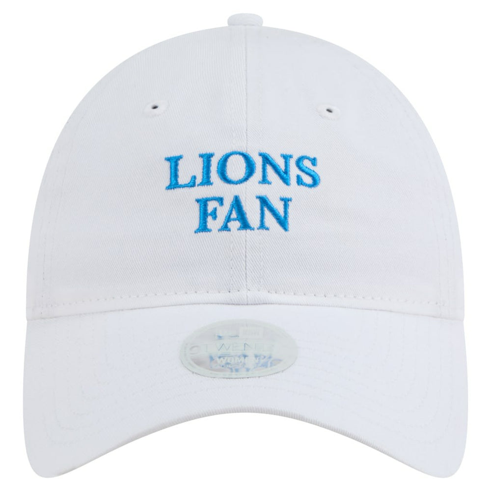 Detroit Lions New Era Women's Team Fan 9TWENTY Adjustable Hat - White Hats
